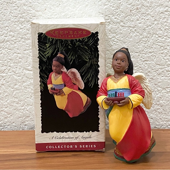 Vintage 1996 A Celebration of Angels Series African American Angel Ornament - Picture 4 of 12